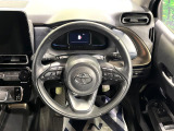 【純正革巻きステアリング】上質な革を使用することで、手にしっかり馴染みとても運転しやすいハンドルです♪