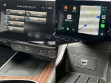 NissanConnectで便利な機能やオリジナルサービスを利用可能です。AppleCarPlay・AndroidAuto、USB接続、HDMI接続、ワイヤレス充電つき。
