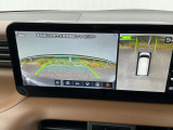 アラウンドビューモニターで車の周辺状況をナビ画面で確認できます☆
