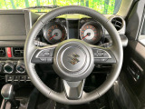 【純正革巻きステアリング】上質な革を使用することで、手にしっかり馴染みとても運転しやすいハンドルです♪