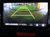バックカメラの画像です。ガイドラインがスムースな車庫入れをサポートいたします。車庫入れの安心感がアップしますね。