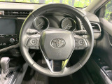 【純正革巻きステアリング】上質な革を使用することで、手にしっかり馴染みとても運転しやすいハンドルです♪