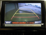 バックモニター付きです。モニターにはガイド線も表示されます。
