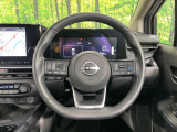 【純正革巻きステアリング】上質な革を使用することで、手にしっかり馴染みとても運転しやすいハンドルです♪