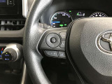ステアリングスイッチでハンドルから手を離さなくても、音量やチャンネルなどの調整ができて安全です。
