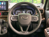 【純正革巻きステアリング】上質な革を使用することで、手にしっかり馴染みとても運転しやすいハンドルです♪