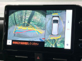 【パノラミックビューモニター】専用のカメラにより、上から見下ろしたような視点で360度クルマの周囲を確認することができます☆死角部分も確認しやすく、狭い場所での切り返しや駐車もスムーズに行えます。