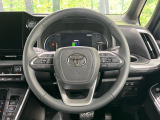 【純正革巻きステアリング】上質な革を使用することで、手にしっかり馴染みとても運転しやすいハンドルです♪
