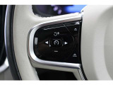 ステアリング左のスイッチは、設定された速度に自動調整しながら前方車両に追随できるアダプティブコントロールと車線の中央を走るようステアリングをコントロールするパイロットアシストのスイッチとなります。