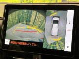 【パノラミックビューモニター】専用のカメラにより、上から見下ろしたような視点で360度クルマの周囲を確認することができます☆死角部分も確認しやすく、狭い場所での切り返しや駐車もスムーズに行えます。