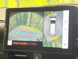 【パノラミックビューモニター】専用のカメラにより、上から見下ろしたような視点で360度クルマの周囲を確認することができます☆死角部分も確認しやすく、狭い場所での切り返しや駐車もスムーズに行えます。