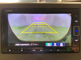 リアカメラ付で、後方をナビ画面で確認。車庫入れも安心です。もちろん、バックギアと連動しています。