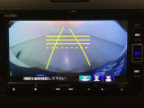 バックでの車庫入れも安心です! リアカメラが付いているバックモニター付のナビを装備しております。操作線もついており距離感も画面から確認できます。
