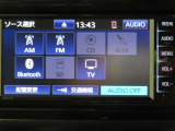 オーディオはAM/FMラジオ・CD・ワンセグTV・Bluetooth機能が付いております。