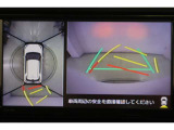 ハンドル操作にあわせてガイドラインが変化するバックガイドモニター搭載。全方位、フロント、左右側面モニターも搭載しているので、周囲の状況を確認しながら駐車出来ます。慣れない場所でも心強いですよ。