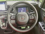 【純正革巻きステアリング】上質な革を使用することで、手にしっかり馴染みとても運転しやすいハンドルです♪