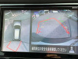 上空から見下ろしているかのような映像をディスプレイに映し出し、スムースな駐車をサポートします。画面は「トップビュー」のほか「サイドブラインドビュー」への切り換えが可能。ますます安心です