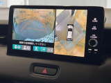 【マルチビューカメラシステム】専用のカメラにより、上から見下ろしたような視点で360度クルマの周囲を確認することができます☆死角部分も確認しやすく、狭い場所での切り返しや駐車もスムーズに行えます。