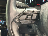 ステアリングにオーディオ操作スイッチが付いています。オーディオ画面に直接タッチしなくても操作が出来ますので、運転に集中できます。