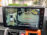 パノラマモニター対応で前後左右にカメラがありナビを取り付けますと連動し縦列駐車もラクラク簡単!!