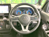 【純正革巻きステアリング】上質な革を使用することで、手にしっかり馴染みとても運転しやすいハンドルです♪