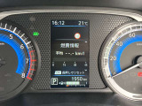 大きく見やすいメーター類!現在の燃費もここで確認できます。