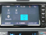 オーディオソースはご覧の通りです。Bluetoothを搭載しています。スマホと連動させると音楽等楽しむことが出来ます。