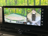 【アラウンドビューモニター】専用のカメラにより、上から見下ろしたような視点で360度クルマの周囲を確認することができます☆死角部分も確認しやすく、狭い場所での切り返しや駐車もスムーズに行えます。