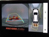 バックガイドモニターを装備しています、車庫入れもラクラクです。パノラミックビューモニターを搭載しています、上からの画像も表示されます。