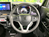 【純正革巻きステアリング】上質な革を使用することで、手にしっかり馴染みとても運転しやすいハンドルです♪