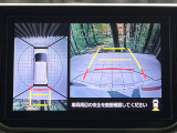 【パノラマモニター】専用のカメラにより、上から見下ろしたような視点で360度クルマの周囲を確認することができます☆死角部分も確認しやすく、狭い場所での切り返しや駐車もスムーズに行えます。