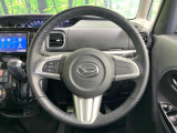 【純正革巻きステアリング】上質な革を使用することで、手にしっかり馴染みとても運転しやすいハンドルです♪