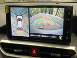 【パノラマモニター】専用のカメラにより、上から見下ろしたような視点で360度クルマの周囲を確認することができます☆死角部分も確認しやすく、狭い場所での切り返しや駐車もスムーズに行えます。