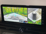 【アラウンドビューモニター】専用のカメラにより、上から見下ろしたような視点で360度クルマの周囲を確認することができます☆死角部分も確認しやすく、狭い場所での切り返しや駐車もスムーズに行えます。