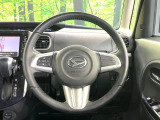 【純正革巻きステアリング】上質な革を使用することで、手にしっかり馴染みとても運転しやすいハンドルです♪