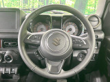 【純正革巻きステアリング】上質な革を使用することで、手にしっかり馴染みとても運転しやすいハンドルです♪