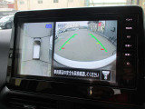 自車を真上から見下ろすように映し出すので周囲の状況が分かるアラウンドビューモニター搭載。フロントカメラとしても使用できます。車庫入れなど苦手な人の頼りになる助っ人です。