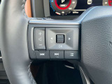 ナビの音量など車両情報を手元で操作できるハンドルスイッチ付き。