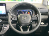 【純正革巻きステアリング】上質な革を使用することで、手にしっかり馴染みとても運転しやすいハンドルです♪