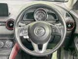 【純正革巻きステアリング】上質な革を使用することで、手にしっかり馴染みとても運転しやすいハンドルです♪