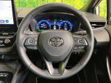 【純正革巻きステアリング】上質な革を使用することで、手にしっかり馴染みとても運転しやすいハンドルです♪