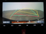 バックモニター付きで後方確認ができます。