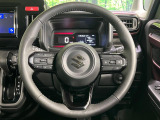 【純正革巻きステアリング】上質な革を使用することで、手にしっかり馴染みとても運転しやすいハンドルです♪