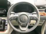 【純正革巻きステアリング】上質な革を使用することで、手にしっかり馴染みとても運転しやすいハンドルです♪