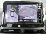 【アラウンドビューモニター】このように真上から見下ろしたような映像が映し出されるため駐車やバックが苦手な方でも安心して行うことが可能となります!!