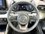 【純正革巻きステアリング】上質な革を使用することで、手にしっかり馴染みとても運転しやすいハンドルです♪