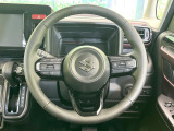 【純正革巻きステアリング】上質な革を使用することで、手にしっかり馴染みとても運転しやすいハンドルです♪