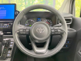 【純正革巻きステアリング】上質な革を使用することで、手にしっかり馴染みとても運転しやすいハンドルです♪