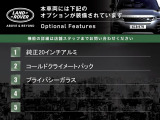 この車両には下記のオプションが装備されています。