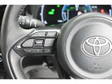 ステアリングスイッチ付き。前方から目を離すことなく操作することが可能です。